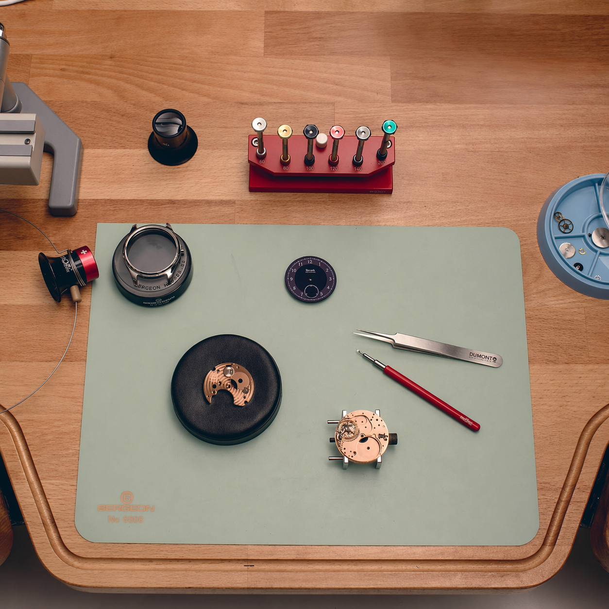 clean watchmaker's bench